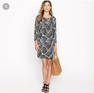 J. Crew Jules dress in fanfare black and white 00